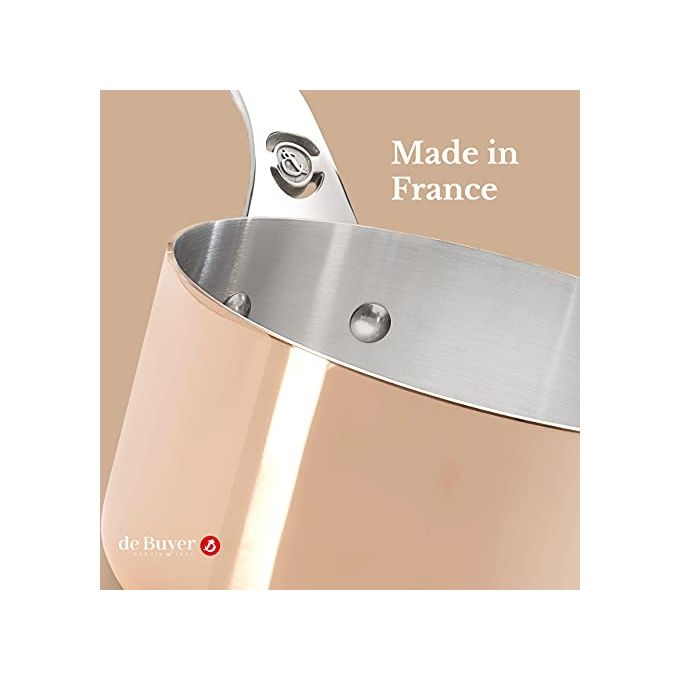 De Buyer Prima Matera casseruola rame-inox 16 cm induzione