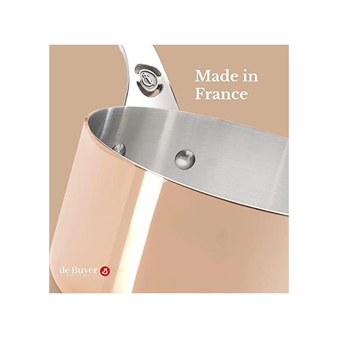 De Buyer Prima Matera Casseruola Rame-Inox 18cm per Induzione