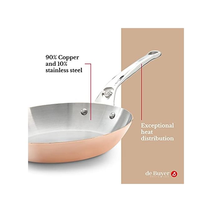 De Buyer Prima Matera Padella Rame-Inox 24cm per Induzione