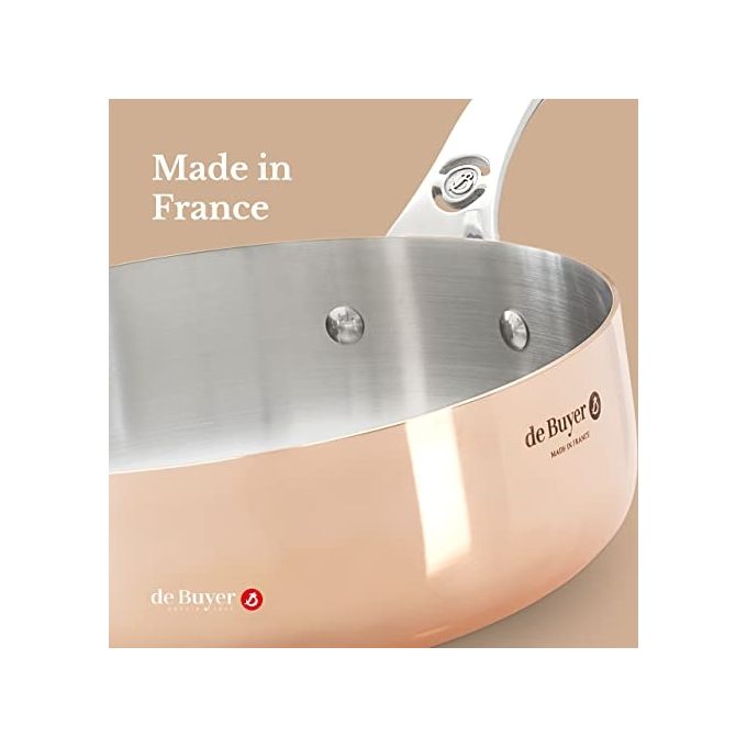 De Buyer Prima Matera Pentolino Rame-Inox 16cm Dritto per Induzione
