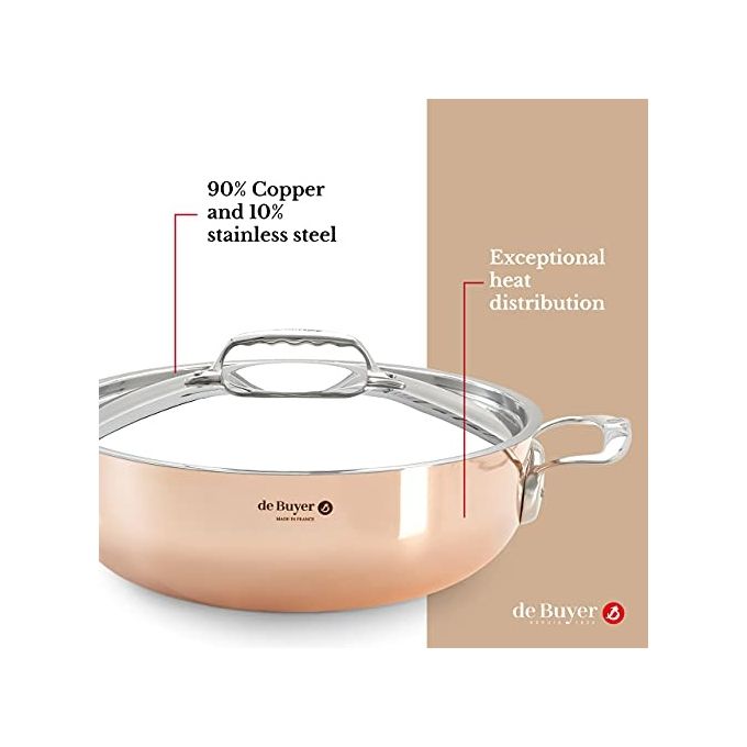 De Buyer Prima Matera Pentola Rame-Inox 28cm Conica per Induzione