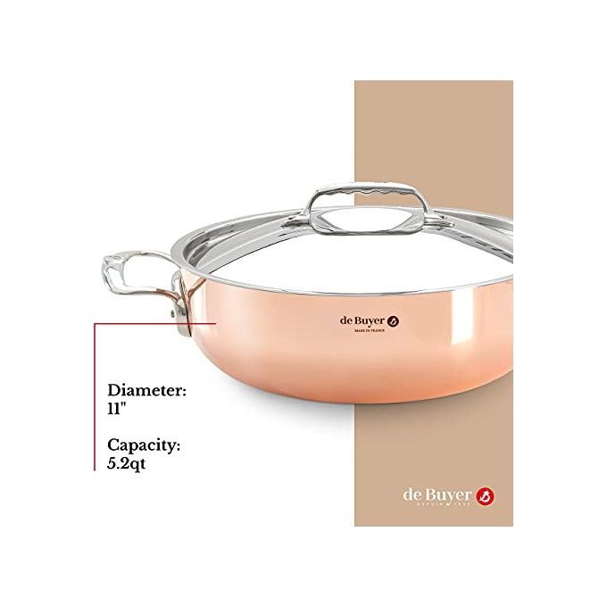 De Buyer Prima Matera Pentola Rame-Inox 28cm Conica per Induzione