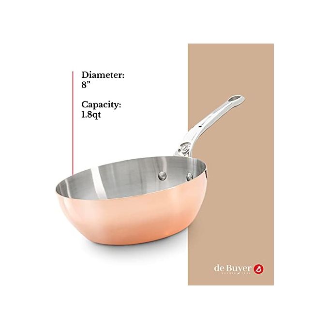 De Buyer Prima Matera Pentolino Rame-Inox 20cm Conico per Induzione