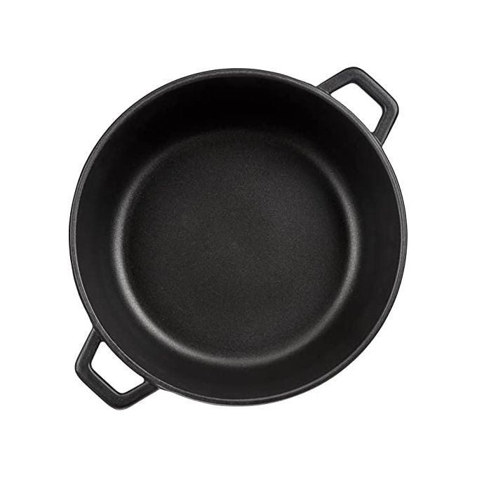 DE BUYER 8311.28 Choc Extreme Casseruola Antiaderente con Coperchio in Vetro Diametro 28 cm Capacita' 6.6-7 L Forno fino a 220°C Induzione colore Nero