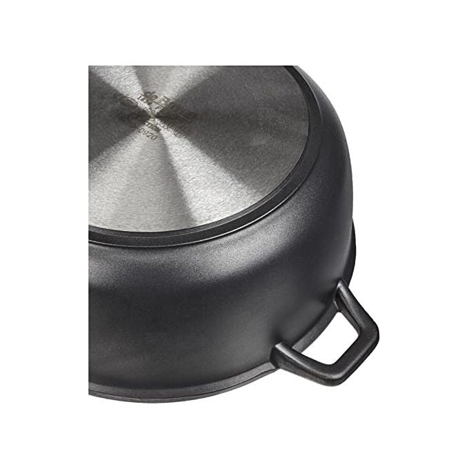 DE BUYER 8311.28 Choc Extreme Casseruola Antiaderente con Coperchio in Vetro Diametro 28 cm Capacita' 6.6-7 L Forno fino a 220°C Induzione colore Nero