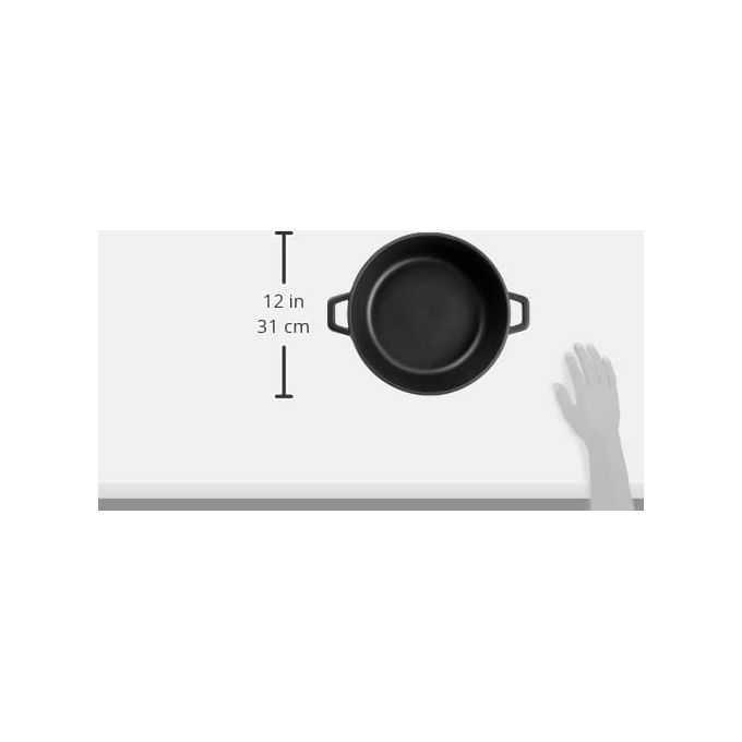 DE BUYER 8311.28 Choc Extreme Casseruola Antiaderente con Coperchio in Vetro Diametro 28 cm Capacita' 6.6-7 L Forno fino a 220°C Induzione colore Nero
