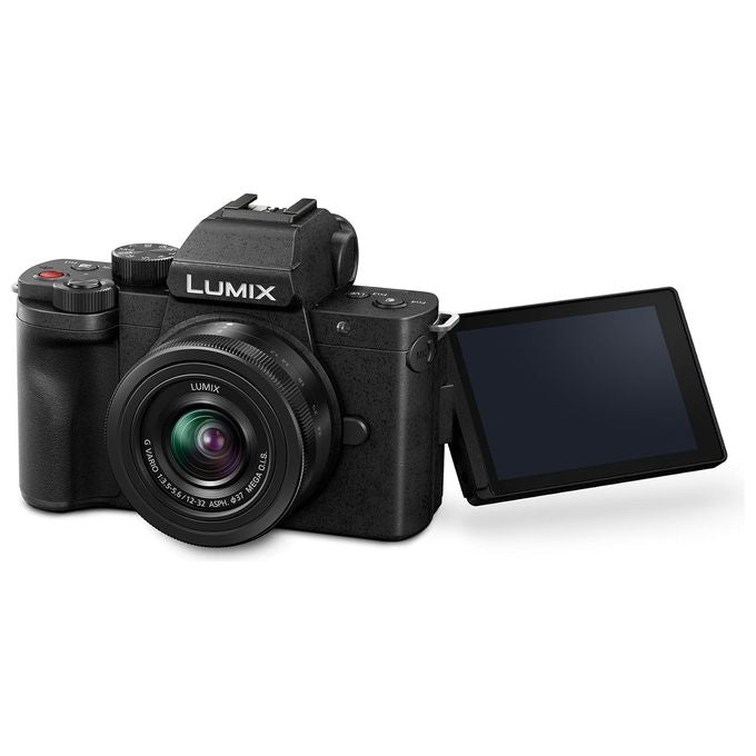 Panasonic DC-G100DKEG-K Lumix G100D Fotocamera Mirrorless 20.3 MP Sensore Micro Four Thirds 4K Video Touchscreen Orientabile Mirino OLED colore Nero
