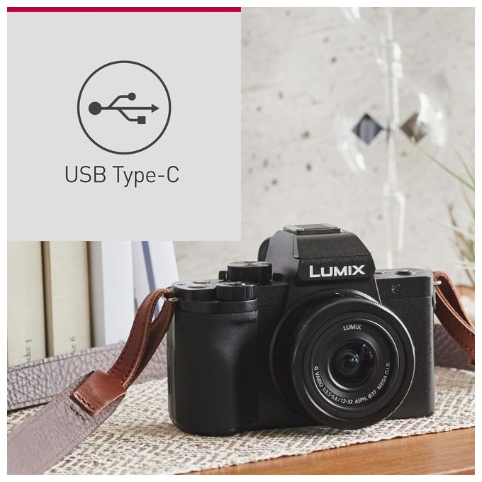 Panasonic DC-G100DWEGK Fotocamera Mirrorless 20 3MP Video 4K 30p Schermo Orientabile USB-C colore Nero
