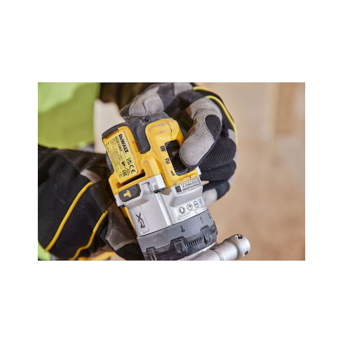 DeWALT DCD1007NT Trapano a Percussione Brushless 3 Velocita' 169 Nm 18 V con LED Regolabile colore Nero Giallo