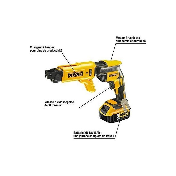 DeWalt DCF620P2K-QW cordless magazine screwdriver Per Cartongesso