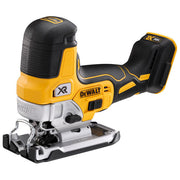 DeWalt DCS335N-XJ Seghetto Alternativo 18V Motore Senza Spazzole 4 Posizioni Regolazione Wahad?owa Velocita' 0-3200 colpi-min Capacita' Taglio Legno 135 mm Acciaio 10 mm Alluminio 57 mm colore Nero
