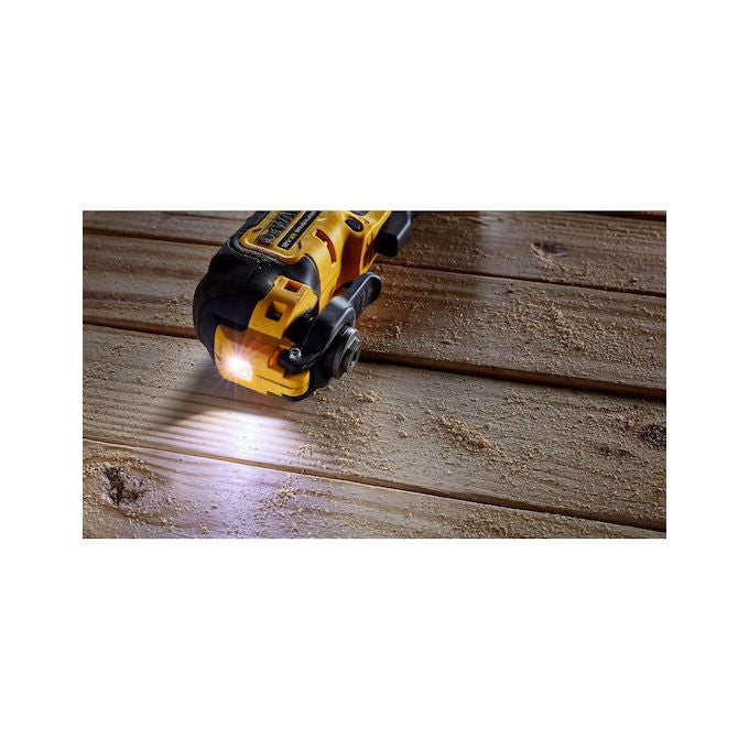 DeWALT DCS353NT-XJ Utensile Multifunzione Brushless 12 V 18000 min-1 con Adattatore Universale e Luce LED colore Nero Giallo
