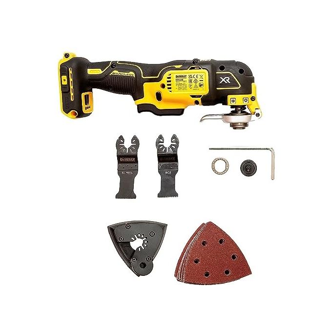 DEWALT DCS356N-XJ Utensile Multifunzione Oscillante 18V con Motore Brushless e 3 Velocita' Regolabili colore Nero Giallo