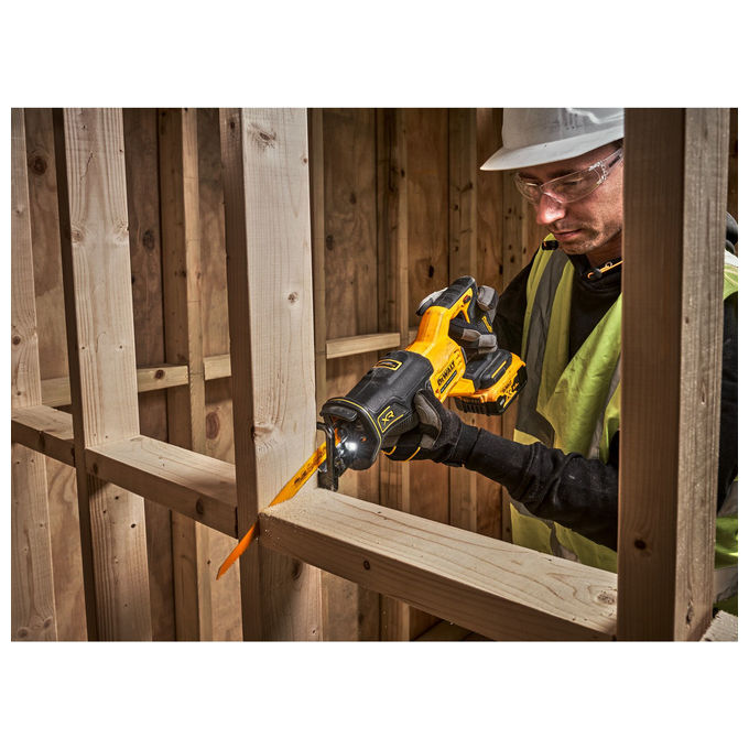 DeWALT DCS382N-XJ Seghetto dritto a batteria 18V motore brushless cambio lama senza attrezzi luce LED colore Nero