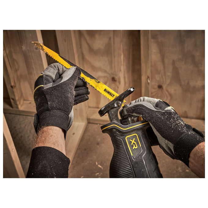 DeWALT DCS382N-XJ Seghetto dritto a batteria 18V motore brushless cambio lama senza attrezzi luce LED colore Nero