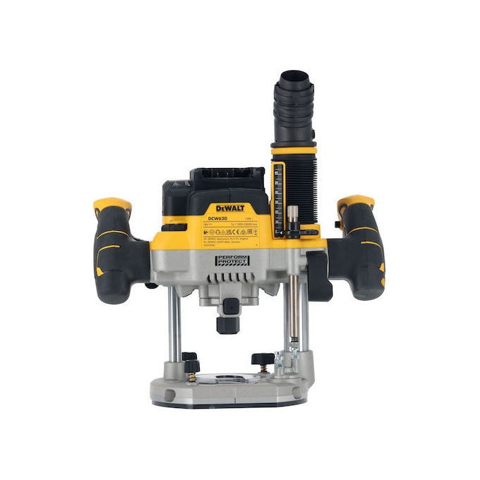DeWALT DCW620NT-XJ Fresatrice Ad Affondamento Motore Brushless 11000-23000 rpm Attacco 8 mm 12.7 mm colore Nero Giallo