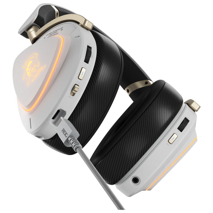 Asus 90YH04C0-BHUA10 ROG Delta II-KJP Cuffie Gaming Tri-Modalita' Wireless 2.4GHz Bluetooth 3.5mm con Microfono Staccabile colore Bianco