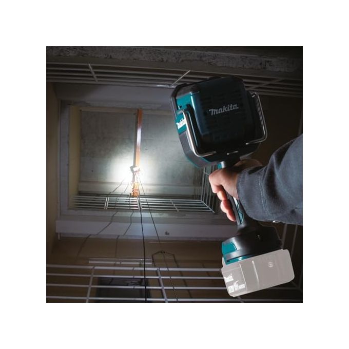 Makita DML812 Torcia LED 14.4V 18V 1250 lm Testa Orientabile 90° con Gancio Staffa colore Nero