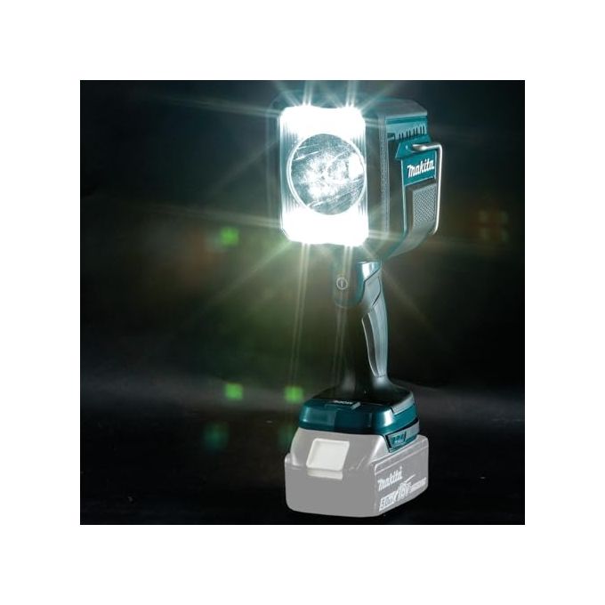Makita DML812 Torcia LED 14.4V 18V 1250 lm Testa Orientabile 90° con Gancio Staffa colore Nero