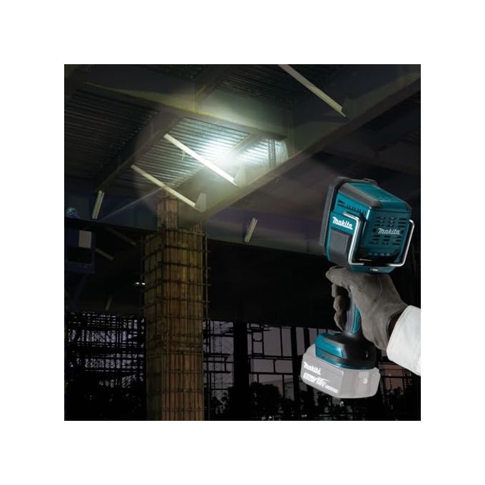 Makita DML812 Torcia LED 14.4V 18V 1250 lm Testa Orientabile 90° con Gancio Staffa colore Nero