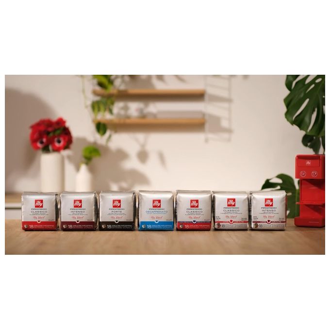 Illy Capsule Caffe' Iperespresso Decaffeinato 100% Arabica Tostatura Media 18 capsule Intensita' 6-10
