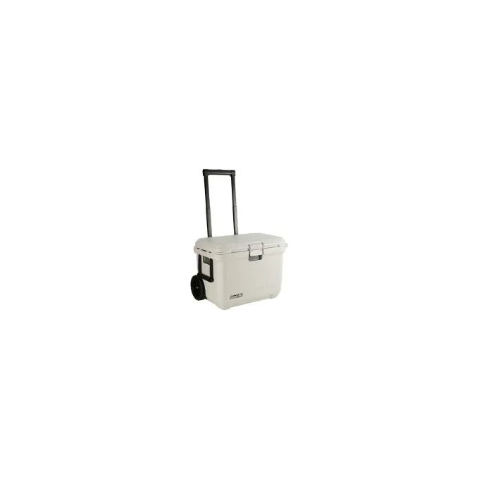 Coleman 2213912 Borsa Termica Pro 55 QT Capacita' 52 L Autonomia 5 giorni Ruote 2 Sistema di Drenaggio Antibatterico Colore Bianco