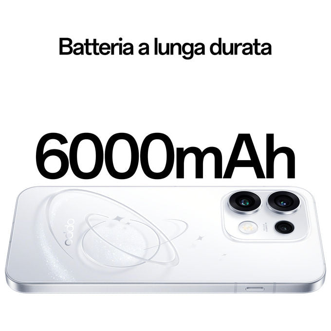 Oppo 110010237199 Reno16 Pro 5G AI Smartphone Tripla fotocamera 200+50+50MP Selfie 50MP Display 6.32'' 120HZ AMOLED FHD+ 6000mAh RAM 12GB ROM 512GB colore Bianco