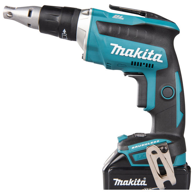 Makita DFS452TJX2 Avvitatore Rapido a Batteria 18V con Tecnologia Brushless 5.0 Ah 4000 min-1 Peso 1.8 Kg colore Nero