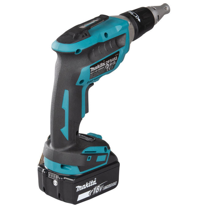 Makita DFS452TJX2 Avvitatore Rapido a Batteria 18V con Tecnologia Brushless 5.0 Ah 4000 min-1 Peso 1.8 Kg colore Nero