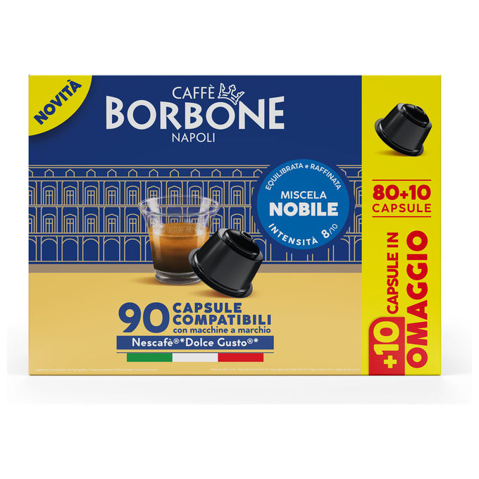 Caffe' Borbone, Capsule Caffe', Miscela Nobile Blu, 90 pezzi