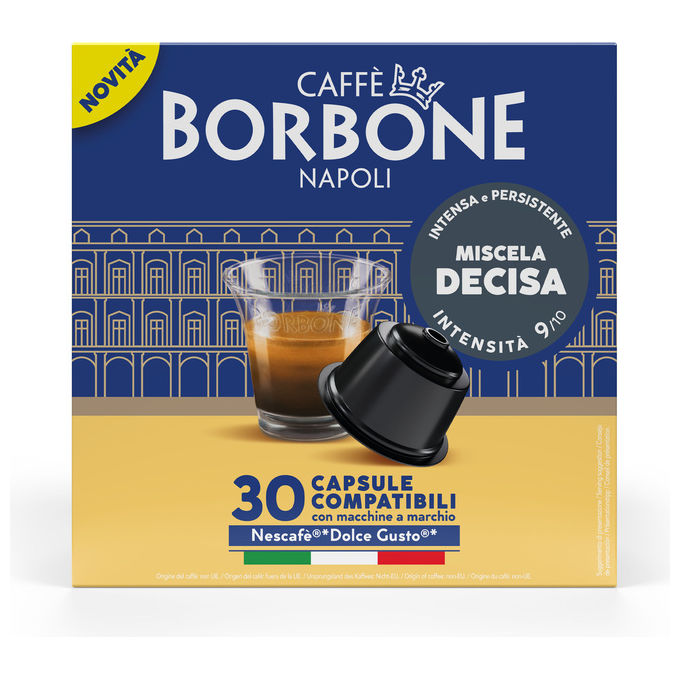 Caffe' Borbone DGBREDDECISA3X30N Capsule Caffe' Compatibili Dolce Gusto Miscela Decisa 30 pz