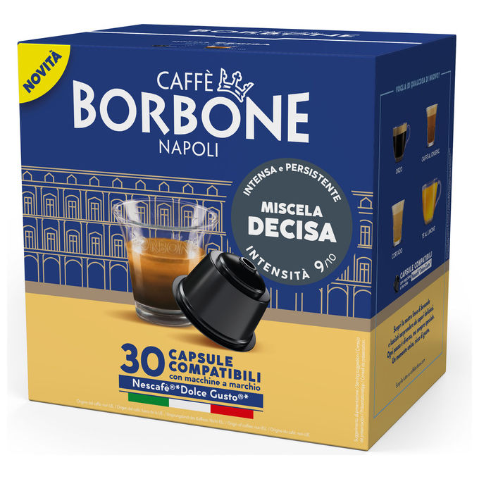 Caffe' Borbone DGBREDDECISA3X30N Capsule Caffe' Compatibili Dolce Gusto Miscela Decisa 30 pz