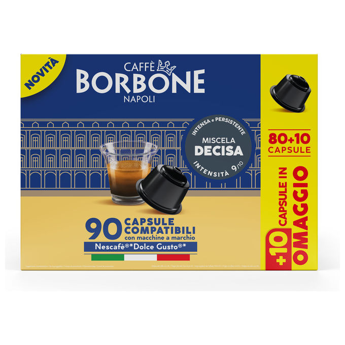 Caffe' Borbone, Capsule Caffe', Compatibili Dolce Gusto, 90 Pz