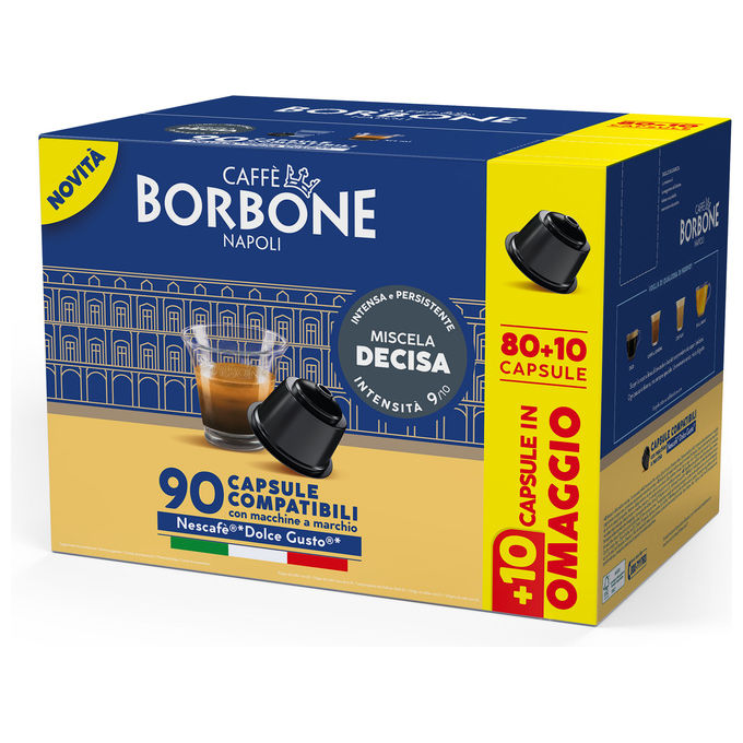 Caffe' Borbone, Capsule Caffe', Compatibili Dolce Gusto, 90 Pz
