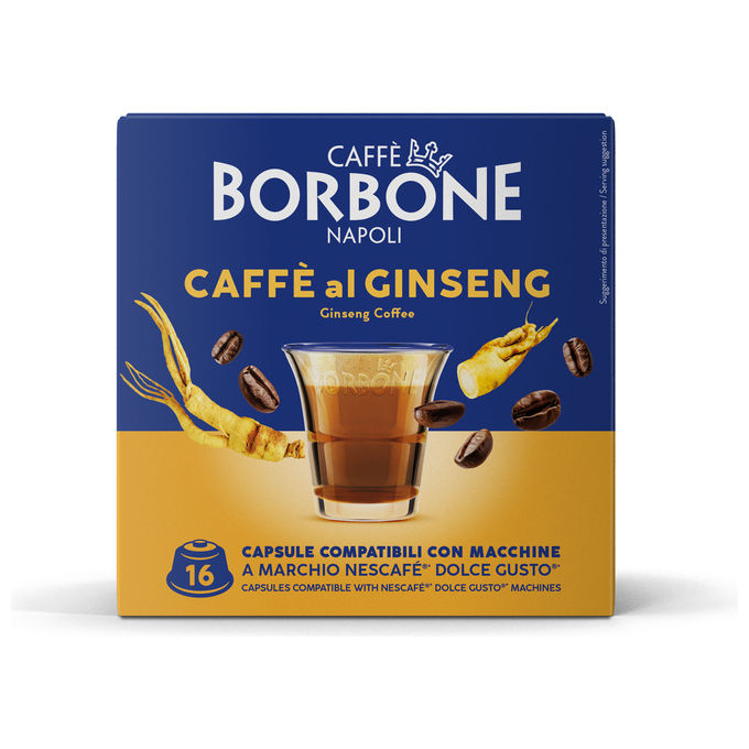 Caffe' Borbone Capsule Caffe' al Ginseng 64 Capsule Compatibili Nescafé Dolce Gusto Formato 4x16