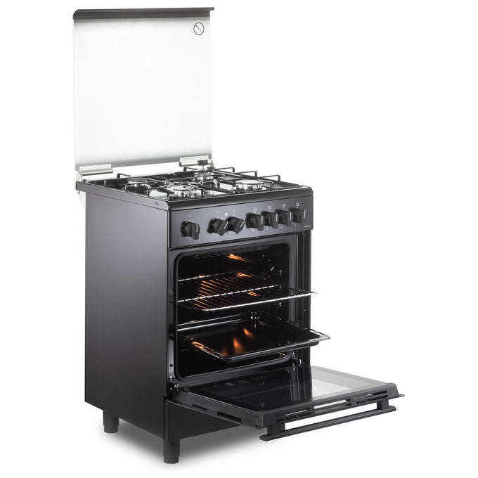 De'Longhi DMN64LSG Cucina 60 cm 4 Fuochi Gas Forno Elettrico 69 L 9 Funzioni Classe A colore Nero