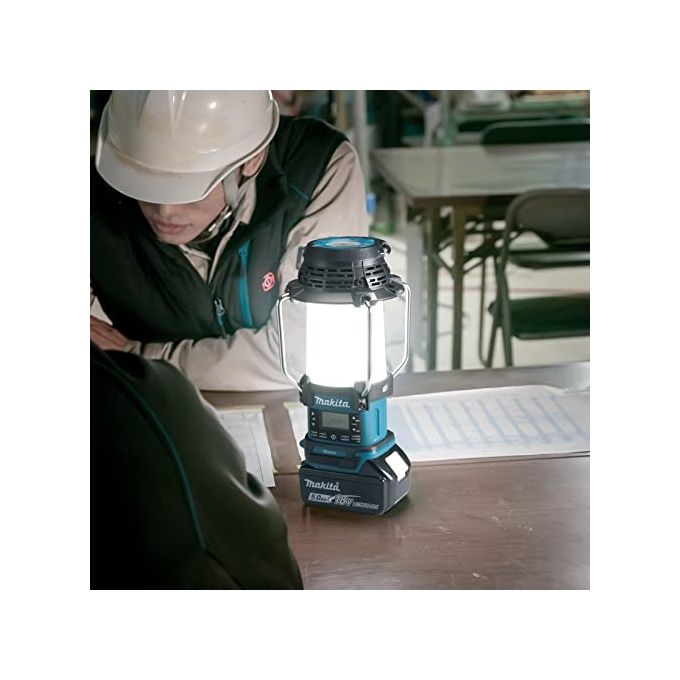 Makita DMR056 Radio a Batteria Portatile DAB DAB+ FM AM Bluetooth Lanterna Integrata IP65 LXT 18V colore Nero