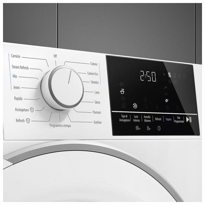 Smeg DN10SEC Asciugatrice Pompa di Calore 10 Kg Classe C Inverter 15 Programmi 64 dB (85x60x67 cm) colore Bianco