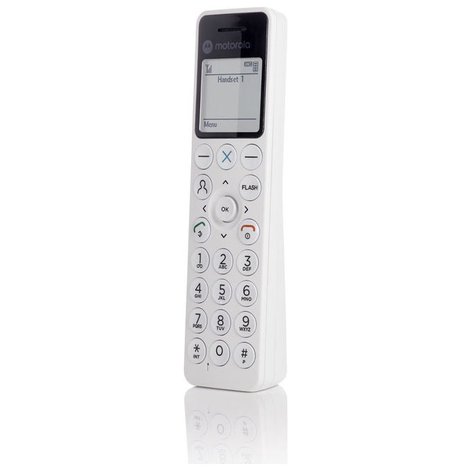 Motorola DOT411 Telefono Cordless DECT Segreteria 100 min Rubrica 200 contatti Vivavoce Display 1,6'' colore Bianco
