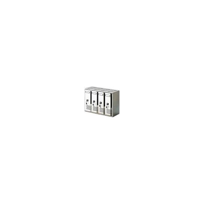 Alubox 1007645 Cubo Blocchiera a 4 Cassetti in Alluminio Anodizzato colore Argento Verniciato