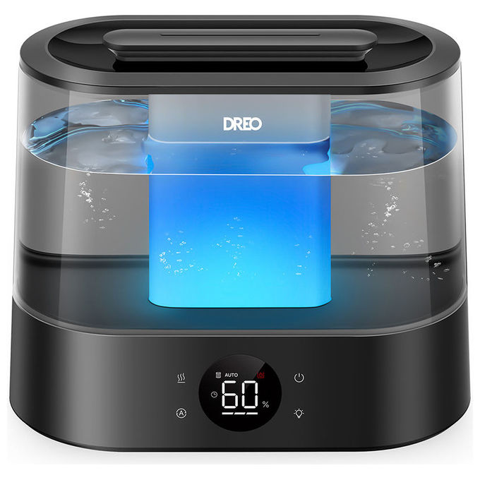 Dreo DR-HHM010S Umidificatore Smart 4L con App Alexa e Sensore di Umidita' Nebbia Fredda 36h Autonomia 28dB colore Nero
