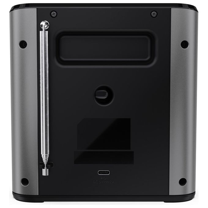 Sharp, Radio Digitale Portatile DAB-DAB+ con Bluetooth 5.3, Grigio Tempesta