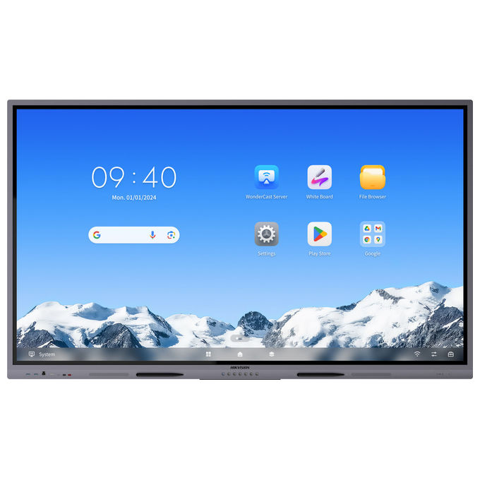 Hikvis DS-D5C75RB-A2L Monitore interno 75'' 4K Android 14 8GB 128GB AI Ready 50T 2 Type-C 3 HDMI WF6 Staffa 321000709 colore Nero
