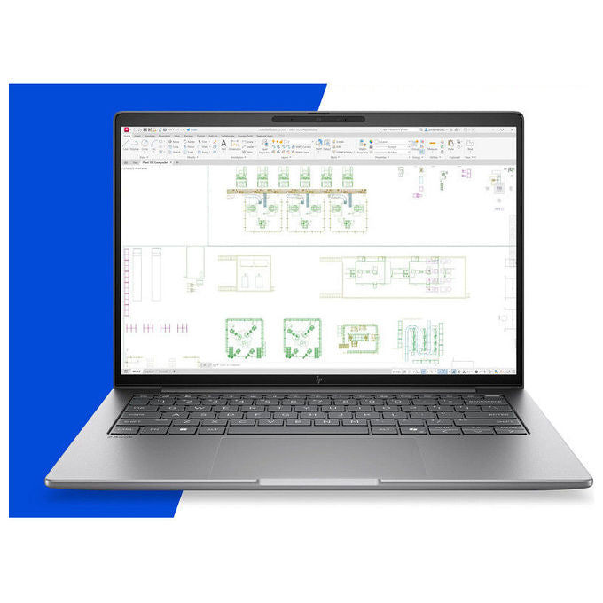 HP DS3W9AT ZBook 8 14 G2i AI Workstation Mobile Copilot+ PC Laptop 14'' WUXGA Intel Core Ultra 7 48 GB DDR5 SSD 1 TB NVMe NVIDIA RTX PRO 500 6 GB Wi-Fi 7 Windows 11 Pro colore Argento