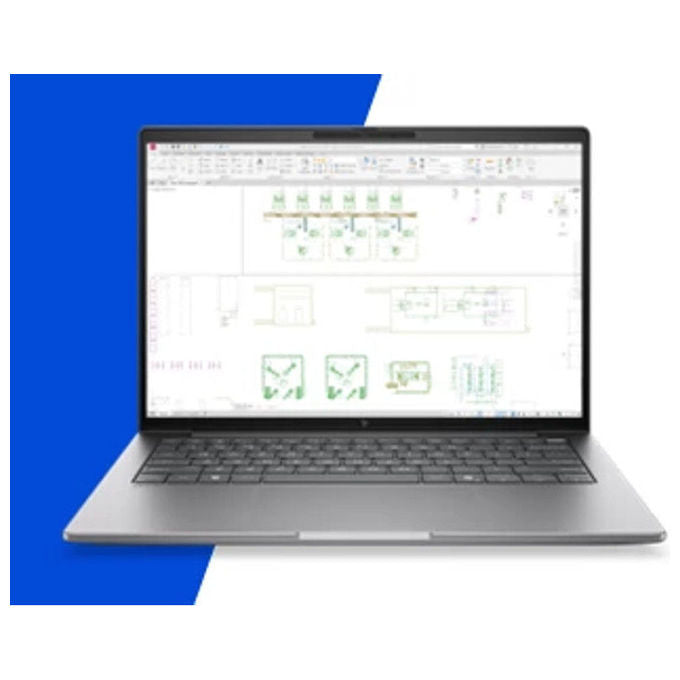 HP DS3W9AT ZBook 8 14 G2i AI Workstation Mobile Copilot+ PC Laptop 14'' WUXGA Intel Core Ultra 7 48 GB DDR5 SSD 1 TB NVMe NVIDIA RTX PRO 500 6 GB Wi-Fi 7 Windows 11 Pro colore Argento