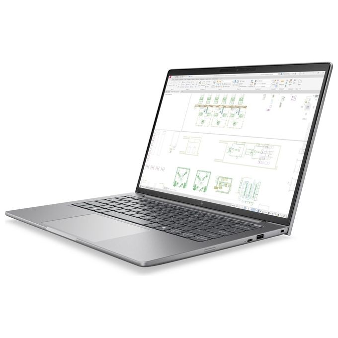 HP DS3W9AT ZBook 8 14 G2i AI Workstation Mobile Copilot+ PC Laptop 14'' WUXGA Intel Core Ultra 7 48 GB DDR5 SSD 1 TB NVMe NVIDIA RTX PRO 500 6 GB Wi-Fi 7 Windows 11 Pro colore Argento