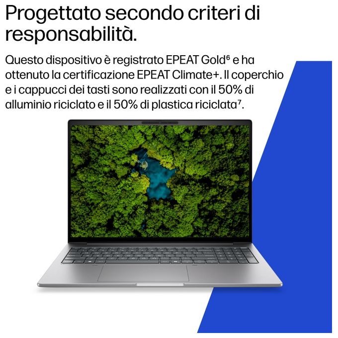 HP DS3W9AT ZBook 8 14 G2i AI Workstation Mobile Copilot+ PC Laptop 14'' WUXGA Intel Core Ultra 7 48 GB DDR5 SSD 1 TB NVMe NVIDIA RTX PRO 500 6 GB Wi-Fi 7 Windows 11 Pro colore Argento