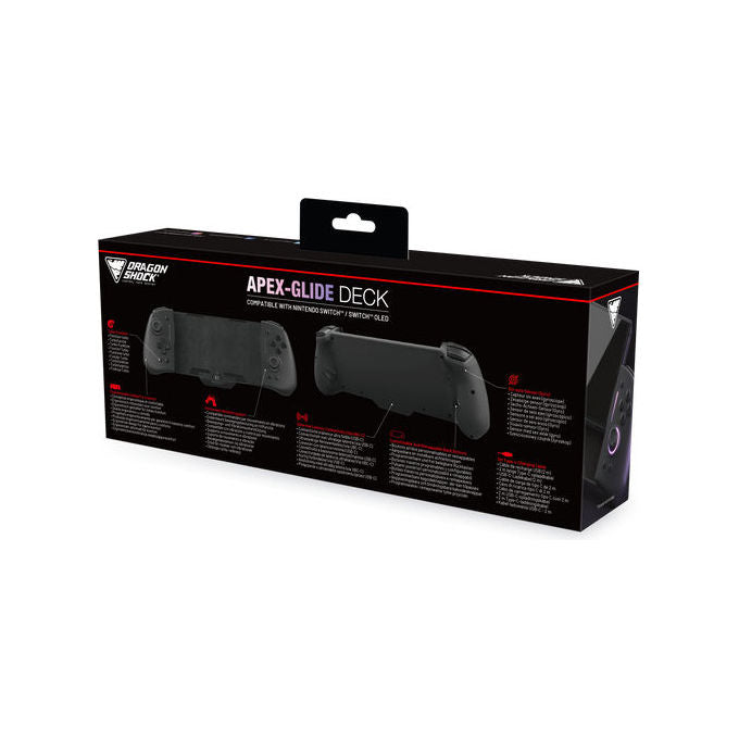 DragonShock Supporto Controller Dock Nintendo Switch e OLED Con Funzione Turbo Nero