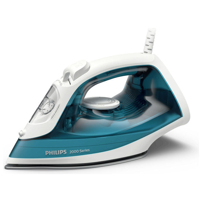 Philips DST2010-90 Serie 2000 Ferro da Stiro a Vapore 2000W Piastra Antiaderente Vapore 25 g-min colpo vapore 100 g-min colore Bianco