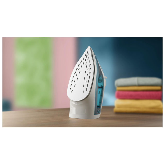 Philips DST2010-90 Serie 2000 Ferro da Stiro a Vapore 2000W Piastra Antiaderente Vapore 25 g-min colpo vapore 100 g-min colore Bianco